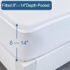 SPRINGSPIRIT Queen Mattress Protector, Queen Size Mattress Cover Protector Waterproof with Deep Pocket up to 14’’, Noiseless & Skin-Friendly Queen Fitted Sheet Only, White