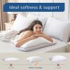 JOLLYVOGUE Pillows Queen Size Set of 2, Cooling and Supportive Bed Pillows with Super Soft Down Alternative Fill, Luxury Fluffy Hotel Quality for Side, Back, and Stomach Sleepers