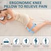 Knee Pillow for Side Sleepers - Hip Pain Relief, Memory Foam Leg Pillow for Side Sleeping, Between Legs Pillow for Sciatica Lower Back Pain, Knee Pillow with Ice Silk Cover and Elastic Strap