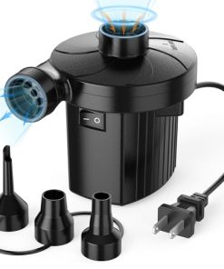 Electric Air Pump for Inflatables,Portable Quick-Fill Air Pump with 3 Nozzles,110-120V, Inflator & Deflator Pumps for Outdoor Camping, Air Mattress Beds,Boats,Inflatable Cushion,Couch,Pool Floats