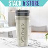 -2 Pack- 28 oz Protein Shaker Bottles for Protein Mixes - 2x Wire Whisk | Leak Proof Shaker Cups for Protein Shakes | Protein Shaker Bottle Pack | Shakers for Protein Shakes-Gray&White
