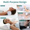 onesmile Cervical Neck Pillow and Roll Neck Pillow - 2 in 1 Ergonomic Pillow for Neck Pain Relief, Neck Support Pillows for Sleeping, Memory Foam Pillow for Side, Back & Stomach Sleepers (Grey)