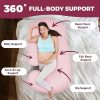 PILLANI Pregnancy Pillows for Sleeping - V C U Shaped Full Body Pillow with Removable Cover, 57inch Cooling Maternity Pillow for Pregnant Women, Support for Back Belly Legs Hip - Pregnancy Must Haves