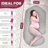 PILLANI Pregnancy Pillows for Sleeping - V C U Shaped Full Body Pillow with Removable Cover, 57inch Cooling Maternity Pillow for Pregnant Women, Support for Back Belly Legs Hip - Pregnancy Must Haves