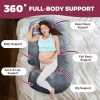 PILLANI Pregnancy Pillows for Sleeping - V C U Shaped Full Body Pillow with Removable Cover, 57inch Cooling Maternity Pillow for Pregnant Women, Support for Back Belly Legs Hip - Pregnancy Must Haves